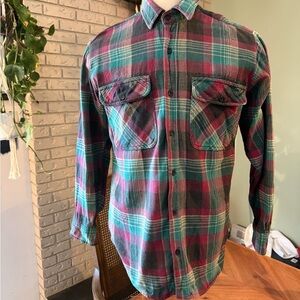 Vintage R&R Plaid Flannel Shirt 90s Grunge Men’s M